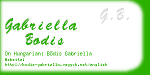 gabriella bodis business card